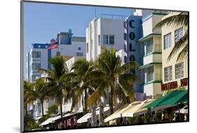 Art Deco Area with Hotels, Miami, Florida, USA-Peter Adams-Mounted Photographic Print