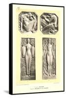 Art Deco Bas Reliefs-null-Framed Stretched Canvas