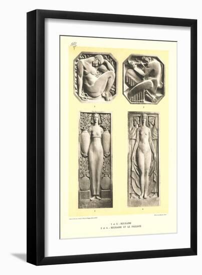 Art Deco Bas Reliefs-null-Framed Art Print