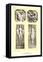 Art Deco Bas Reliefs-null-Framed Stretched Canvas