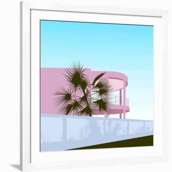 Art Deco Beach House-Claire Huntley-Framed Giclee Print