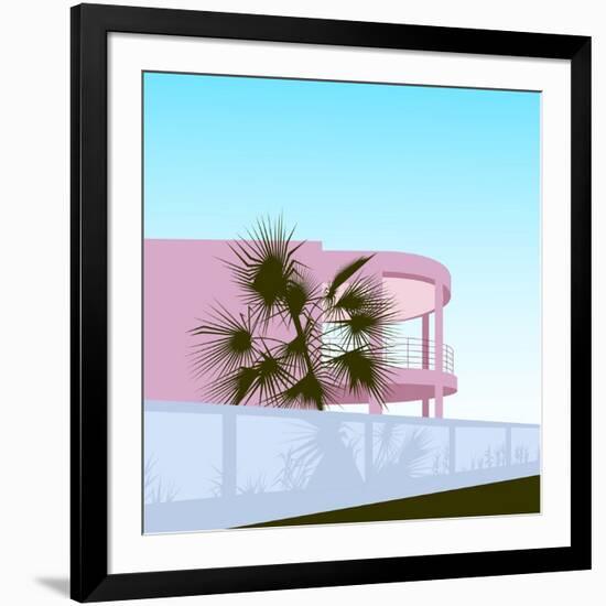 Art Deco Beach House-Claire Huntley-Framed Giclee Print