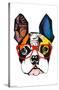 Art Deco - Boston Terrier with Glasses-Trends International-Stretched Canvas