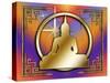 Art Deco Buddha 2-Art Deco Designs-Stretched Canvas