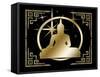 Art Deco Buddha 3-Art Deco Designs-Framed Stretched Canvas