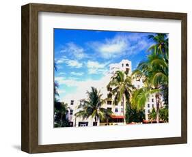 Art Deco Building, South Beach, Miami, Florida, USA-Terry Eggers-Framed Photographic Print