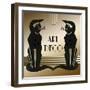 Art Deco Cats 1-Art Deco Designs-Framed Giclee Print