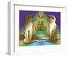 Art Deco Cats 2-Art Deco Designs-Framed Giclee Print