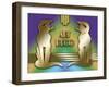 Art Deco Cats 2-Art Deco Designs-Framed Giclee Print