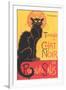 Art Deco Chat Noir Poster-null-Framed Art Print