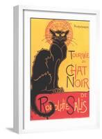 Art Deco Chat Noir Poster-null-Framed Art Print