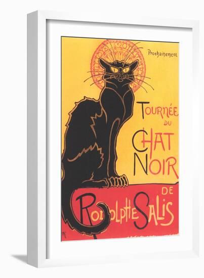 Art Deco Chat Noir Poster-null-Framed Art Print