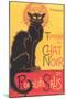 Art Deco Chat Noir Poster-null-Mounted Art Print