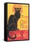Art Deco Chat Noir Poster-null-Framed Stretched Canvas