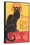 Art Deco Chat Noir Poster-null-Framed Stretched Canvas