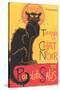 Art Deco Chat Noir Poster-null-Stretched Canvas