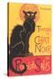 Art Deco Chat Noir Poster-null-Stretched Canvas