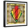 Art Deco Chevron 1-Art Deco Designs-Framed Giclee Print