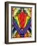 Art Deco Chevron 1V-Art Deco Designs-Framed Giclee Print