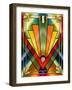 Art Deco Chevron 2V-Art Deco Designs-Framed Giclee Print