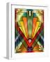 Art Deco Chevron 2V-Art Deco Designs-Framed Giclee Print