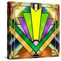 Art Deco Chevron 3-Art Deco Designs-Stretched Canvas