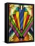 Art Deco Chevron 3V-Art Deco Designs-Framed Stretched Canvas