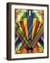 Art Deco Chevron 3V-Art Deco Designs-Framed Giclee Print