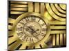 Art Deco Clock-Art Deco Designs-Mounted Giclee Print
