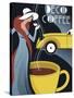 Art Deco Coffee-Martin Wickstrom-Stretched Canvas