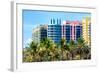 Art Deco Colors Architecture of Miami Beach - South Beach - Florida-Philippe Hugonnard-Framed Photographic Print