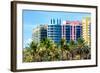 Art Deco Colors Architecture of Miami Beach - South Beach - Florida-Philippe Hugonnard-Framed Photographic Print