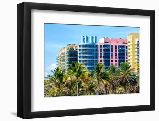 Art Deco Colors Architecture of Miami Beach - South Beach - Florida-Philippe Hugonnard-Framed Photographic Print