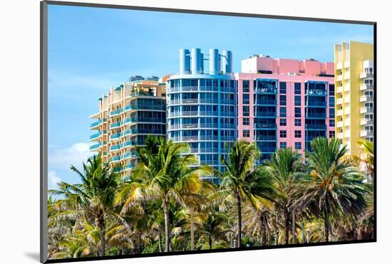Art Deco Colors Architecture of Miami Beach - South Beach - Florida-Philippe Hugonnard-Mounted Photographic Print