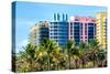 Art Deco Colors Architecture of Miami Beach - South Beach - Florida-Philippe Hugonnard-Stretched Canvas