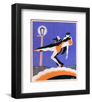 Art Deco Couple in the Street-null-Framed Giclee Print