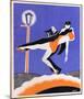 Art Deco Couple in the Street-null-Mounted Giclee Print