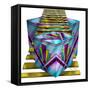 Art Deco Cubes 1-Art Deco Designs-Framed Stretched Canvas