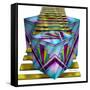 Art Deco Cubes 1-Art Deco Designs-Framed Stretched Canvas