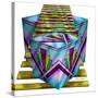 Art Deco Cubes 1-Art Deco Designs-Stretched Canvas