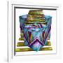 Art Deco Cubes 1-Art Deco Designs-Framed Giclee Print