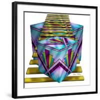 Art Deco Cubes 1-Art Deco Designs-Framed Giclee Print