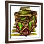 Art Deco Cubes 2-Art Deco Designs-Framed Giclee Print