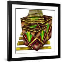 Art Deco Cubes 2-Art Deco Designs-Framed Giclee Print