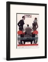 Art Deco Cupid Cars-null-Framed Art Print