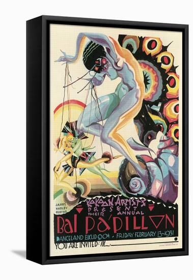 Art Deco Dance Poster-null-Framed Stretched Canvas