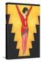 Art Deco Dancer-null-Stretched Canvas