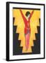 Art Deco Dancer-null-Framed Art Print