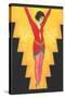 Art Deco Dancer-null-Stretched Canvas