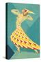 Art Deco Dancer-null-Stretched Canvas